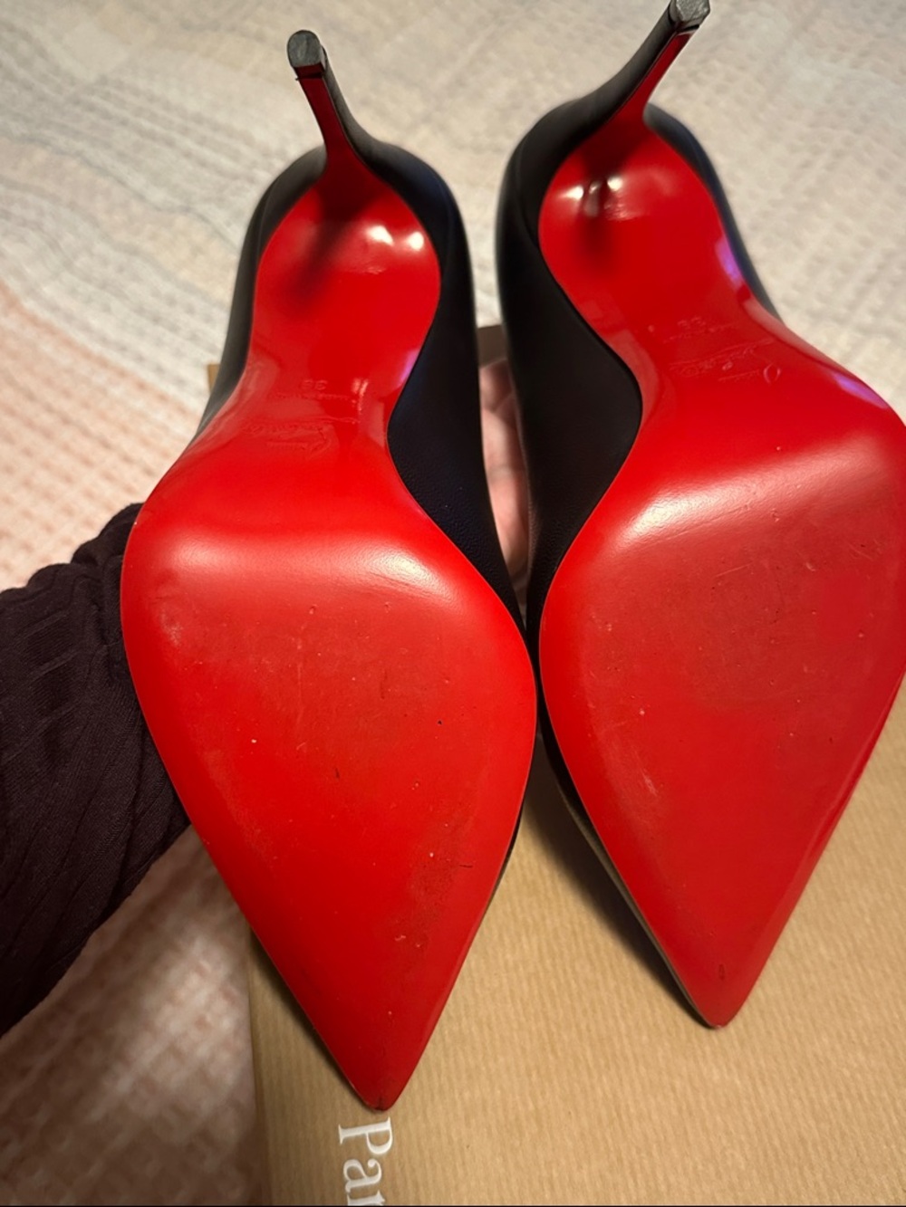 Christian Louboutin Pigalle Follies 100 Nappa Shiny Black Size 39 - Picture 7 of 8